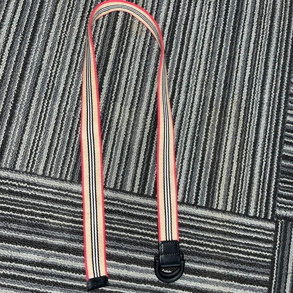 Burberry Kids Belt in Red, Black, and Cream